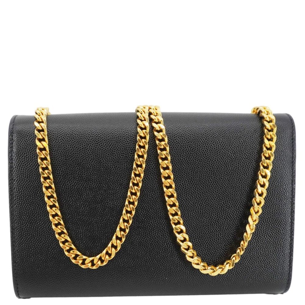 Yves Saint Laurent  Kate Grain De Poudre Leather Chain Crossbody Bag Black - Picture 4 of 16